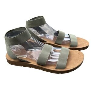 Steve Madden Delicious Sandals Green Olive Ankle Strap Women Sz 11 Gladiator